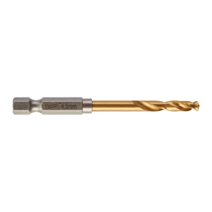 Сверло по металлу с хвостовиком 1/4'' Hex Milwaukee RED HEX HSS-TiN 4.5 X 76 мм (10 шт)  (Арт. 4932478179)