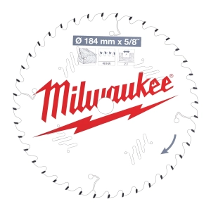 Пильный диск Milwaukee для циркулярной пилы по дереву 184x15.87x2,1 40 зубов  (Арт. 4932471379)