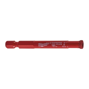 Алмазное корончатое сверло для мокрого сверления Milwaukee Diamond Plus 6 мм / хвостовик 1/4'' Hex  (замена для 4932399995) (Арт. 49560505)
