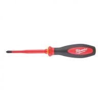 Отвертка диэлектрическая (изолированная) тонкая Milwaukee VDE PH2x100 (Арт. 4932471449)