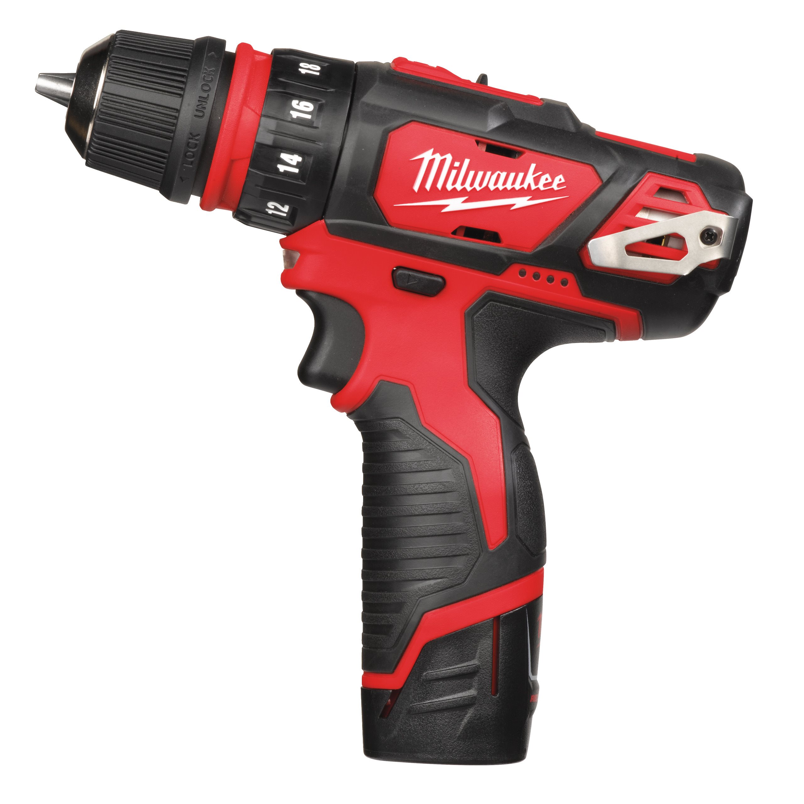 Аккумуляторная безударная дрель-шуруповерт со сменным патроном Milwaukee M12 BDDXKIT-202C  (Арт. 4933447836)