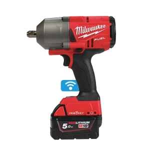 Аккумуляторный высокомоментный ударный гайковерт с фиксацией пином Milwaukee M18 ONEFHIWP12-502X FUEL ONE-KEY (1/2'')  (Арт. 4933459725)