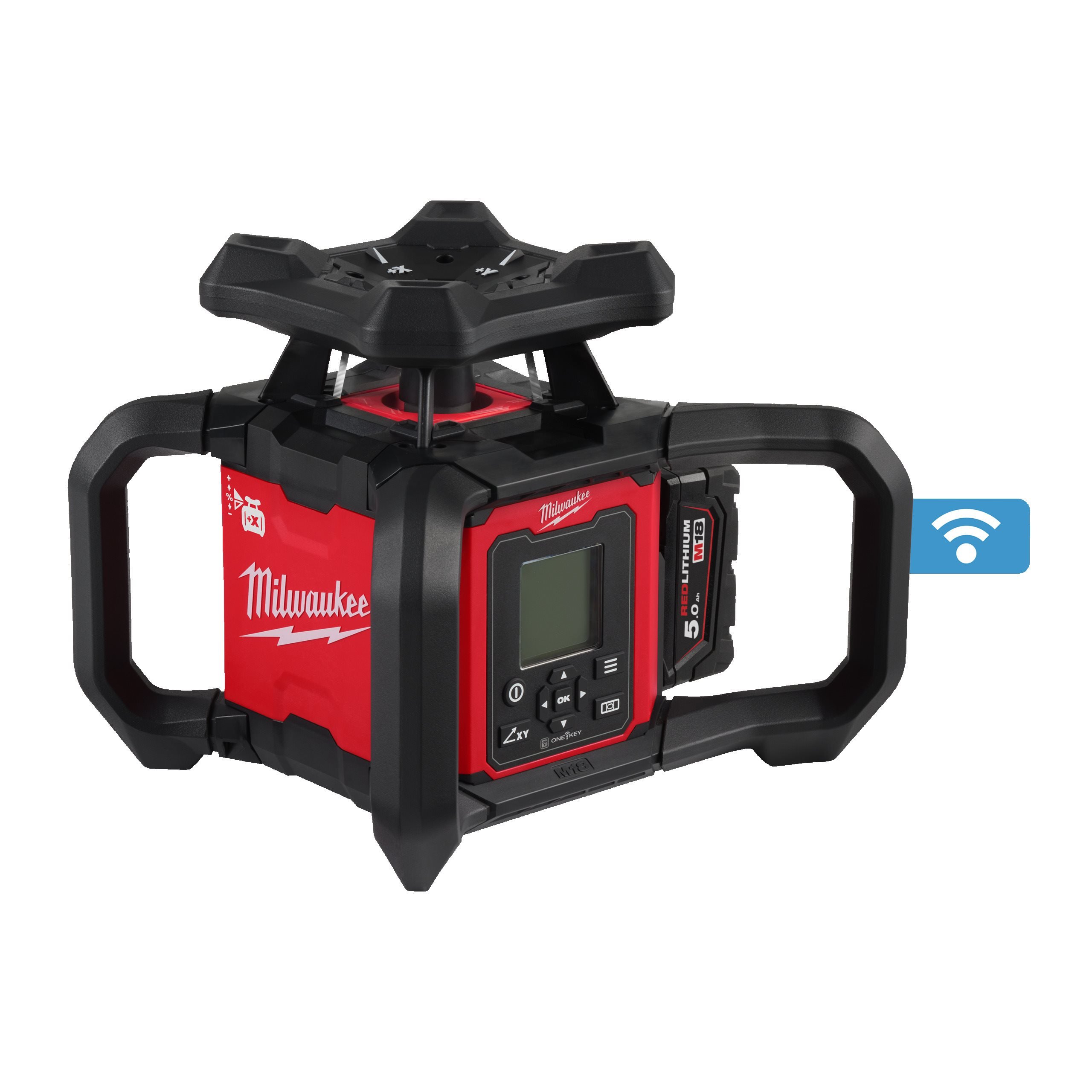 Аккумуляторный ротационный лазерный нивелир с красным лучом Milwaukee M18 RLOHV1200-501C (Арт. 4933493204)
