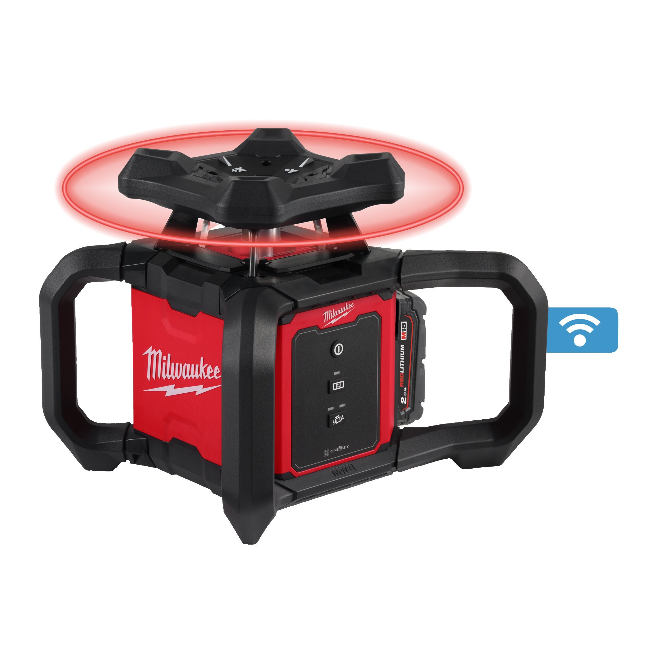 Аккумуляторный ротационный лазерный нивелир с красным лучом Milwaukee M18 RLOH600-201C (Арт. 4933493191)
