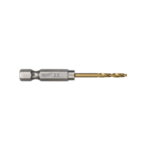 Сверло по металлу с хвостовиком 1/4'' Hex Milwaukee RED HEX HSS-TiN 2.5 X 62 мм (10 шт)  (Арт. 4932478175)
