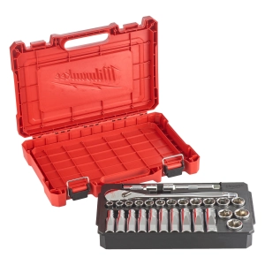 Набор метрических головок с воротком Milwaukee 1/2'' (28 предметов)  (Арт. 4932471864)