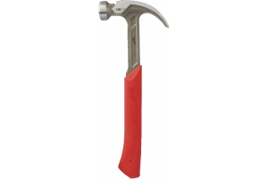 Молоток стальной с закругленным гвоздодером Milwaukee 450 гр. (Арт. 4932478655)