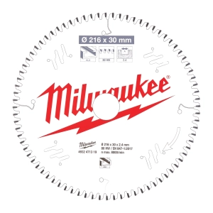 Пильный диск Milwaukee для торцовочной пилы по металлу и пластику 216x30x2,4 80 зубов  (замена для 4932352841) (Арт. 4932471319)