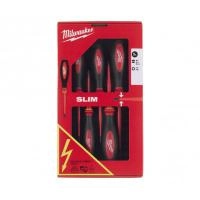 Набор отверток изолированных тонких VDE (SL0.5, SL0.8, SL1.0, PZ1, PZ2) (5 шт) (Арт. 4932471452)