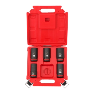 Набор головок ударных удлиненных Milwaukee 3/4'' (5 шт) (27, 30, 32, 33, 36, фикс.кольцо) (Арт. 4932498750)