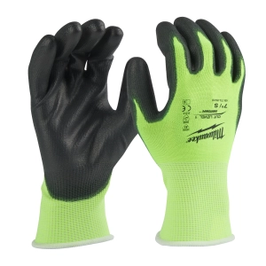 Перчатки Milwaukee Hi-Vis Cut level сигнальные с защитой от минимальных рисков, уровень защиты A/1, размер L/9 (Арт. 4932479918)