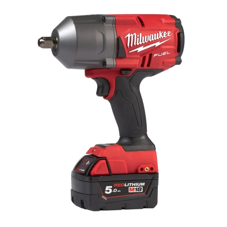 Аккумуляторный высокомоментный ударный гайковёрт с фиксацией пином Milwaukee M18 FHIWP12-502X FUEL (1/2'')  (Арт. 4933459693)