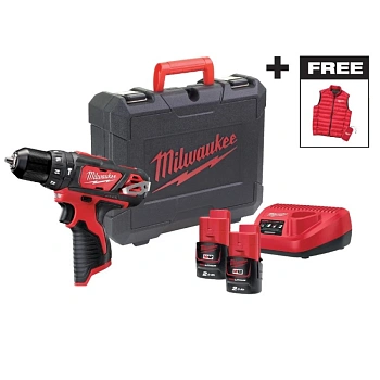 Аккумуляторная ударная дрель - шуруповерт Milwaukee M12 BPDMC-202С  (Арт. 4933499465)