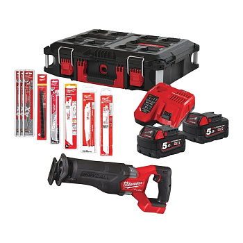 Аккумуляторная сабельная пила Milwaukee M18 FSZ100P-502P FUEL SAWZALL  (Арт. 4933498242)