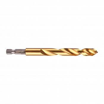 Сверло по металлу с хвостовиком 1/4'' Hex Milwaukee RED HEX HSS-TiN 10.2 X 121 мм (1 шт)  (Арт. 4932471090)