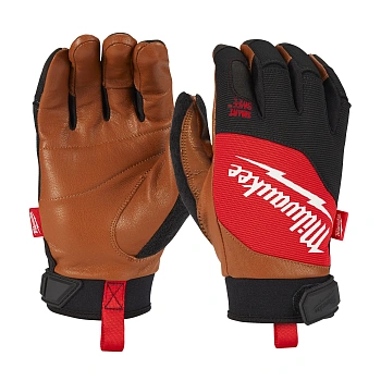 Перчатки Milwaukee Hybrid Leather с кожаными вставками, размер S/7 (Арт. 4932479726)