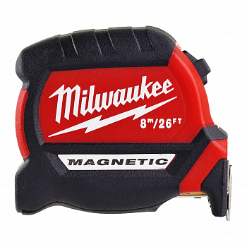 Рулетка магнитная Milwaukee Magnetic GEN III 8м-26фт / ширина 27мм  (замена для 48227225) (Арт. 4932464603)