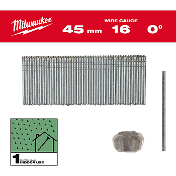 Гвозди для нейлера 16G/0°/45мм/G/SC1 (2500шт/уп) (Арт. 4932498315)