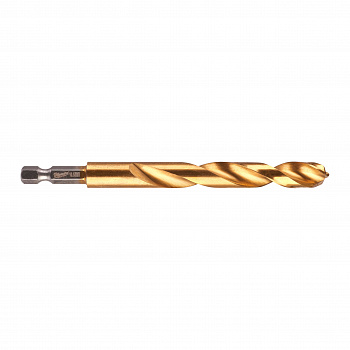 Сверло по металлу с хвостовиком 1/4'' Hex Milwaukee RED HEX HSS-TiN 10.5 X 122 мм (1 шт)  (Арт. 48894724)