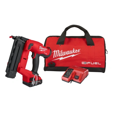 Аккумуляторный гвоздезабиватель(нейлер) с прямым магазином Milwaukee M18 FN18GS-202X FUEL  (Арт. 4933471407)