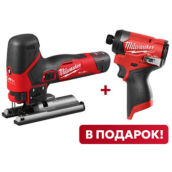 Аккумуляторный лобзик Milwaukee M12 FJS-422X FUEL + M12 FID2-0 В ПОДАРОК! (Арт. PT2509019)