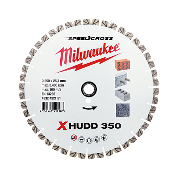 Алмазный диск скоростной Milwaukee Speedcross X-HUDD 350 мм (Арт. 4932492151)