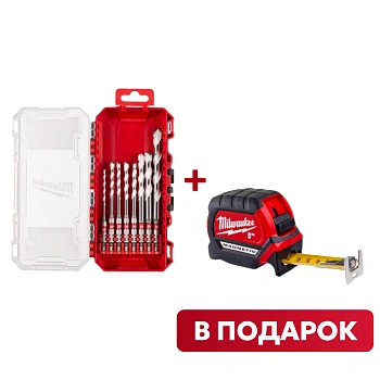 Набор cверл по мультиматериалам с хвостовиком 1/4'' Hex Milwaukee (8 шт) (Арт. 4932493871) + Рулетка магнитная Milwaukee Magnetic GEN III 5м / ширина 27мм (Арт. 4932464599) (Арт. 4932493871/a)