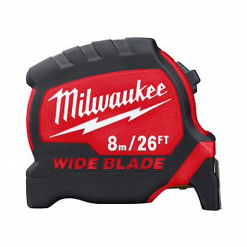 Рулетка Milwaukee Wide Blade 8м-26фт / ширина 33 мм (футовая)  (Арт. 4932471818)