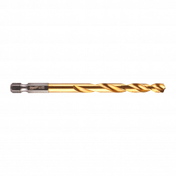 Сверло по металлу с хвостовиком 1/4'' Hex Milwaukee RED HEX HSS-TiN 6.5 X 107 мм (1 шт)  (Арт. 48894715)